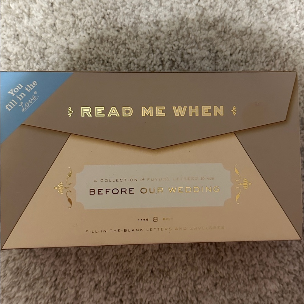 Francesca's Collections 'Read Me When' Wedding Keepsake Box - Beige & Gold